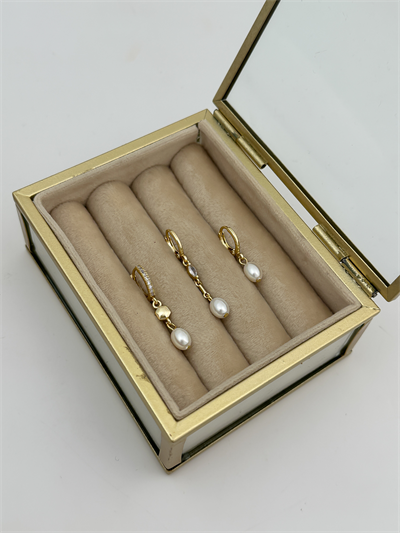 Özel Seri İnci Sallantılı Üçlü Set Küpe