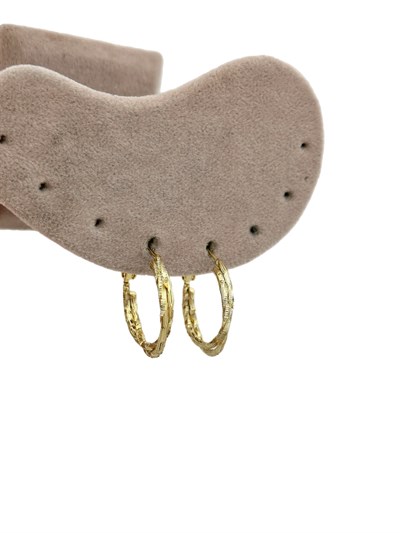 Özel Seri İşlemeli Çiftli Görünüm Halka Küpe ( İç Çap : 2 Cm )