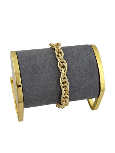 Özel Seri İşlemeli Çoklu Oval Halka Zincir Bileklik ( 20 Cm )