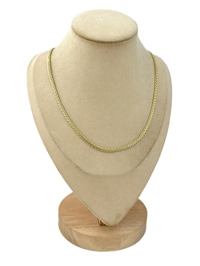 Özel Seri İşlemeli Sık Plaka Geçmeli Zincir Kolye ( 45 Cm )