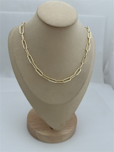 Özel Seri Kalın Oval İç İçe Geçmeli Zincir Kolye (45 Cm)