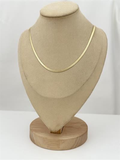 Özel Seri Kalın Yassı İtalyan Zincir Kolye ( 45 Cm )