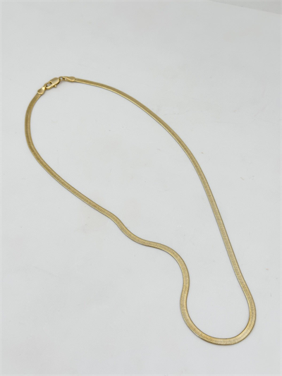 Özel Seri Kalın Yassı İtalyan Zincir Kolye ( 45 Cm )