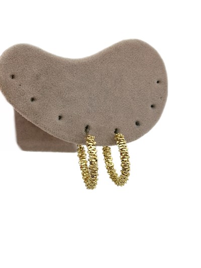 Özel Seri Kare Plaka Asimetrik Sıralı Halka Küpe ( İç Çap : 2 Cm )