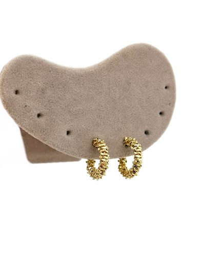 Özel Seri Kare Plaka Asimetrik Sıralı Halka Küpe ( Küçük Boy )