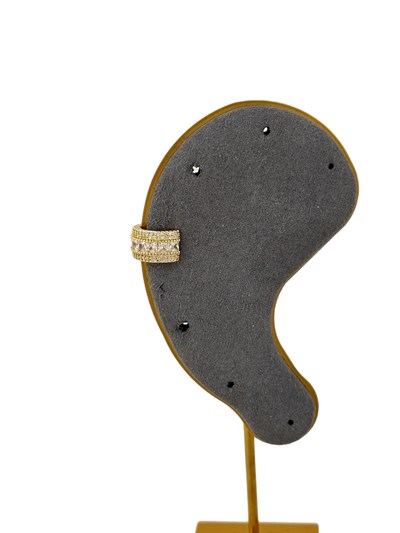 Özel Seri Kare ve Mini Zirkon Taşlı Tasarım Kıkırdak Küpe