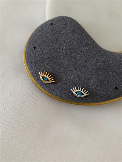 Özel Seri Kirpik Detay Mavi Göz Piercing