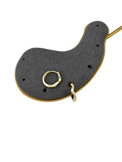 Özel Seri Kıvrımlı Plaka Halka Küpe ( İç Çap : 1.2 Cm )