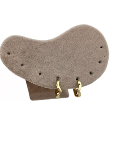 Özel Seri Kıvrımlı Plaka Halka Küpe ( İç Çap : 1.2 Cm )