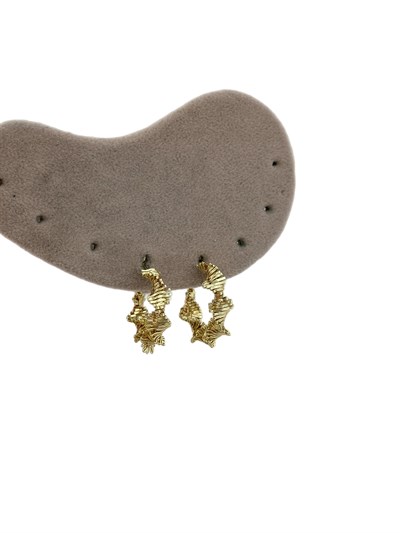 Özel Seri Kıvrımlı Plaka Model Halka Küpe ( İç Çap : 1.5 Cm )