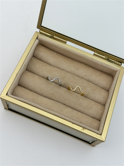 Özel Seri Kıvrımlı Zirkon Taşlı Ayarlanabilir Eklem Yüzük