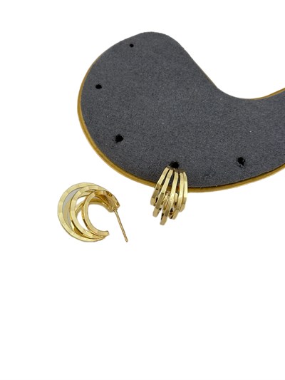 Özel Seri Köşegen Kesimli Vintage Halka Küpe