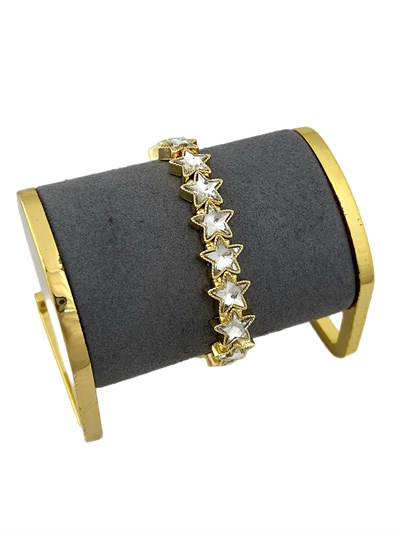 Özel Seri Kristal Taşlı Yıldız Figür Sıralı Lastikli Bileklik