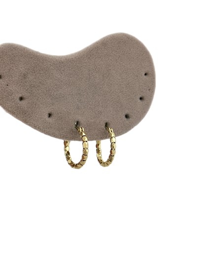 Özel Seri Küp Boncuk Sıralı Halka Küpe ( İç Çap : 1.8 Cm )