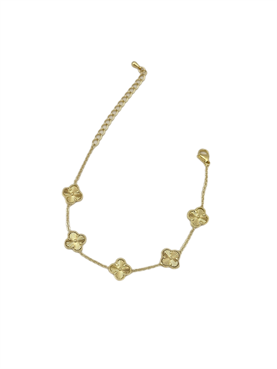 Özel Seri Lazer Kesim Plaka Yonca Sıralı Marka Model Bileklik (21 Cm)