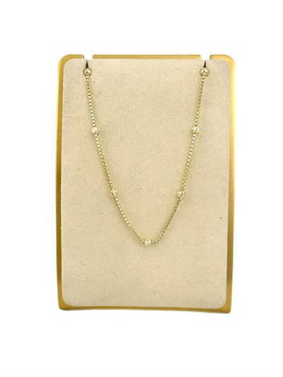 Özel Seri Lazer Kesim Topçuklu Zincir Kolye ( 52 Cm )