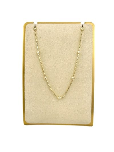 Özel Seri Lazer Kesim Topçuklu Zincir Kolye ( 52 Cm )