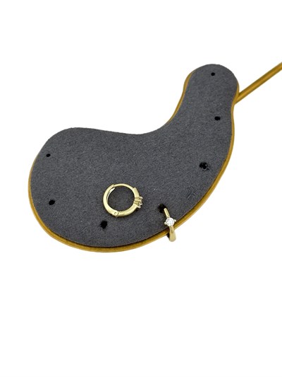 Özel Seri Markiz Mini Zirkon Taşlı Halka Küpe ( İç Çap : 1 Cm )