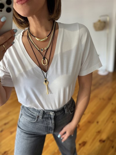 Özel Seri Mat Plaka Anahtar Figür Deri İp Kolye Kombini