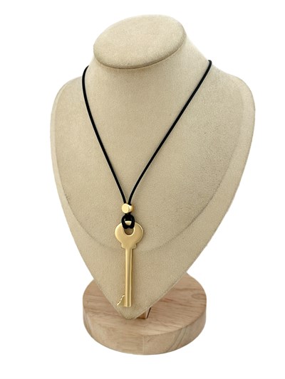 Özel Seri Mat Plaka Anahtar Figür Deri İp Kolye