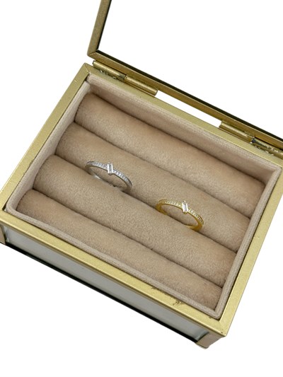 Özel Seri Minimal Baget Taş Detay Zirkon Taşlı Ayarlanabilir Yüzük