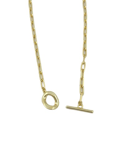 Özel Seri Önden Kapama Zincir Choker Kolye ( 37 Cm )