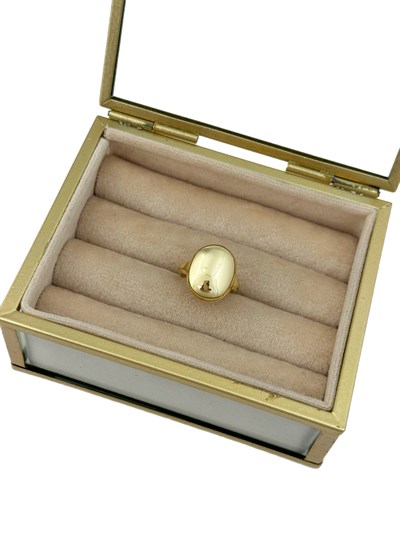 Özel Seri Oval Bombeli Plaka Ayarlanabilir Yüzük