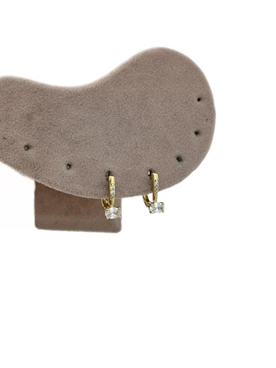 Özel Seri Oval Daire Zirkon Taşlı Küpe