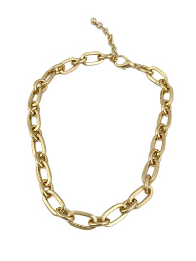 Özel Seri Oval Halka Geçmeli Zincir Kolye ( 49 Cm )