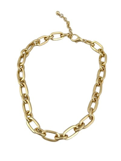 Özel Seri Oval Halka Geçmeli Zincir Kolye ( 49 Cm )