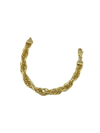Özel Seri Oval İç İçe Geçmeli Halka Zincir Bileklik (19 Cm)