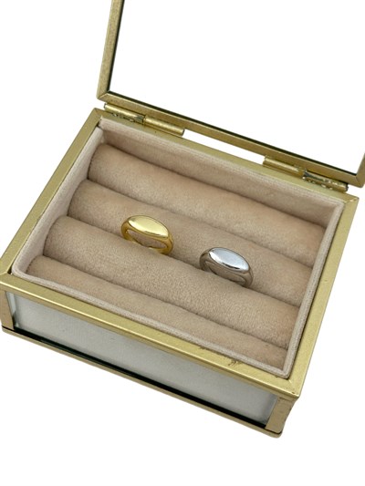 Özel Seri Oval Plaka Serçe Parmak Ayarlanabilir Yüzük