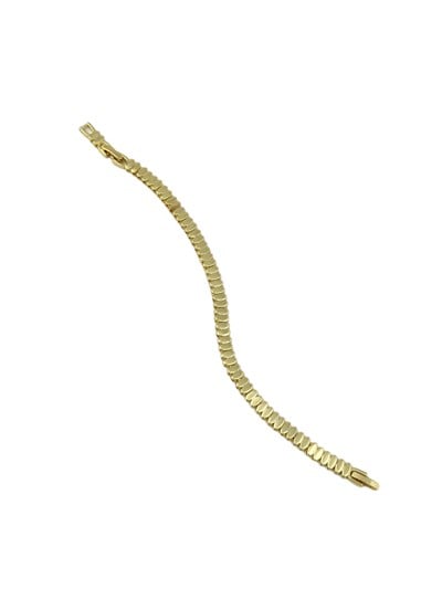 Özel Seri Oval Plaka Sıralı Bileklik ( 19 Cm )