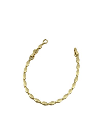 Özel Seri Oval Plaka Sıralı Bileklik ( 21 Cm )
