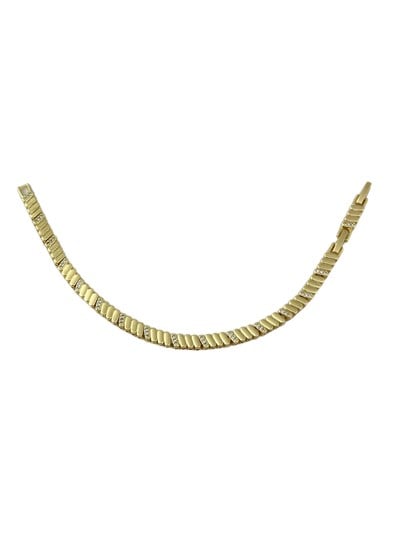 Özel Seri Oval Zirkon Taş ve Plaka Sıralı Bileklik ( 20 Cm )