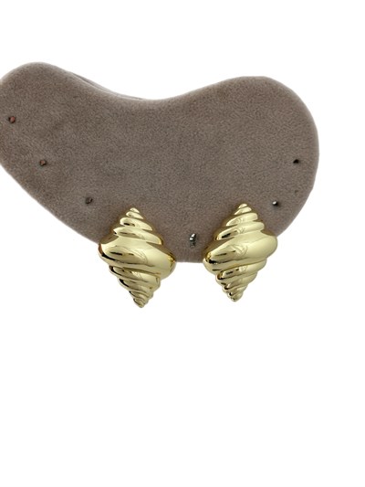 Özel Seri Plaka Bombeli Kruvasan Küpe