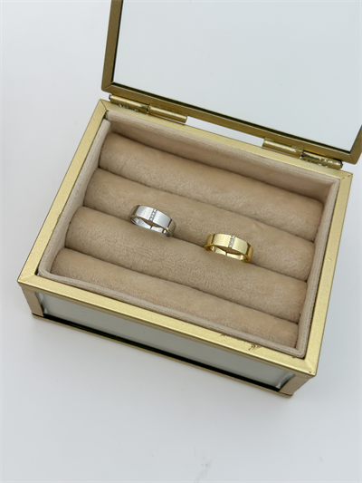 Özel Seri Plaka Üzeri Şerit Zirkon Taşlı Ayarlanabilir Serçe Parmak Yüzük