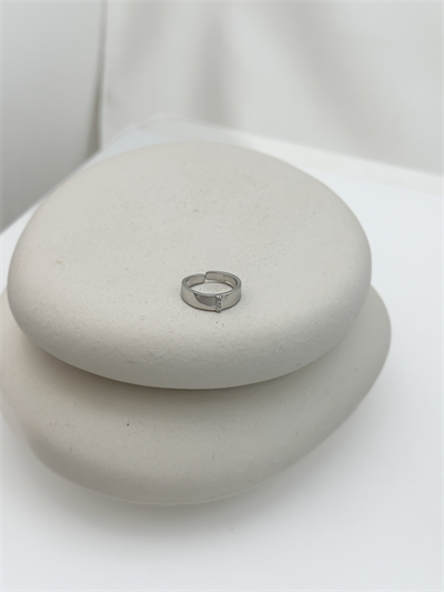 Özel Seri Plaka Üzeri Şerit Zirkon Taşlı Ayarlanabilir Serçe Parmak Yüzük