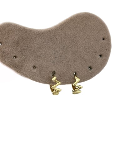 Özel Seri Plaka Zikzak Halka Küpe ( İç Çap : 1.2 Cm )