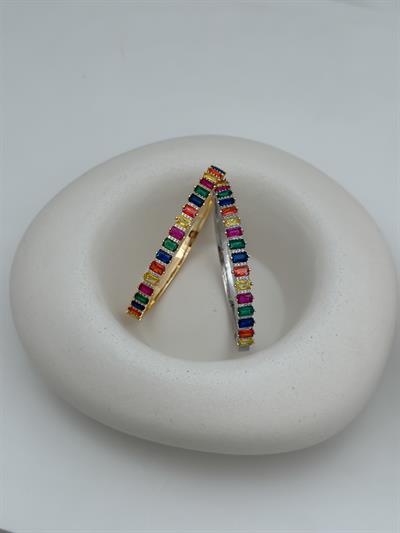 Özel Seri Renkli Baget Taşlı Kelepçe Bileklik