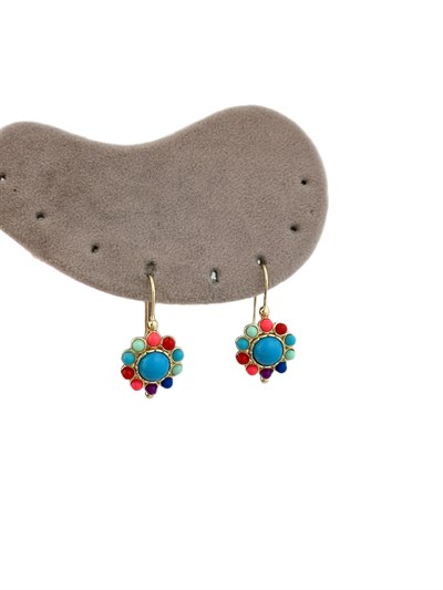 Özel Seri Renkli Boncuklu Tasarım Küpe