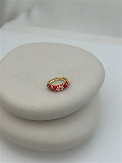 Özel Seri Renkli Mineli Çiçek Figür Yüzük (S Beden Uyumludur)