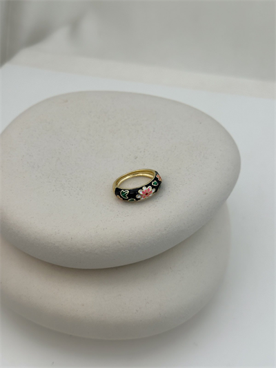 Özel Seri Renkli Mineli Çiçek Figür Yüzük (S Beden Uyumludur)