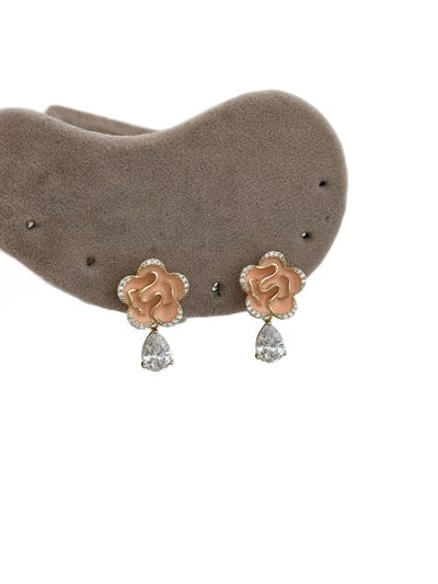 Özel Seri Renkli Mineli Damla Zirkon Taş Sallantılı Küpe