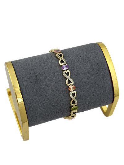 Özel Seri Renkli ve Zirkon Taşlı Sonsuzluk Figür Bileklik ( 20 Cm )