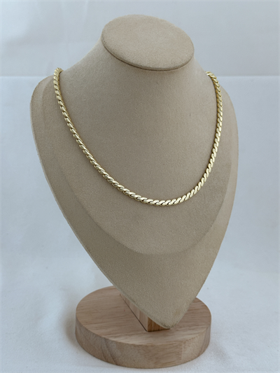 Özel Seri S Kıvrım Detay Zincir Kolye (60 Cm) (14 K)