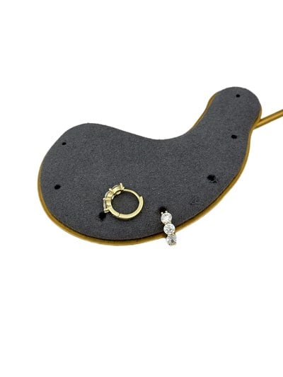 Özel Seri Sıra Zirkon Taşlı Halka Küpe ( İç Çap : 1 Cm )