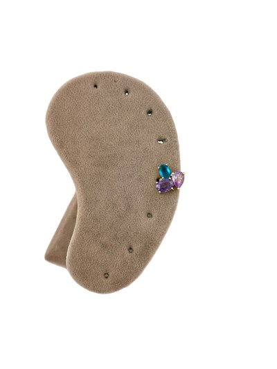 Özel Seri Soft Renkli Damla Ve Oval Taşlı Kıkırdak Küpe