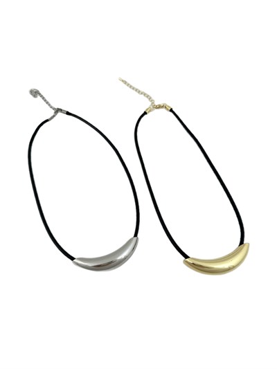 Özel Seri Tasarım Plaka Detay İşlemeli Deri İp Kolye ( 48 Cm )