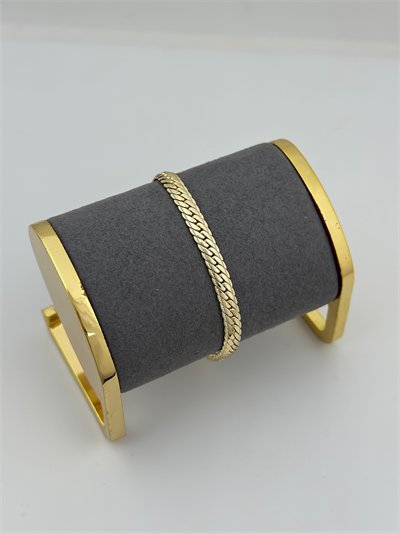 Özel Seri Tırtık Kenar Kalın S Kıvrım Bileklik (22 Cm)